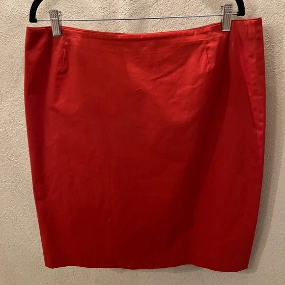 Lafayette 148 New York Vibrant Red Pencil Skirt - Picture 1 of 4